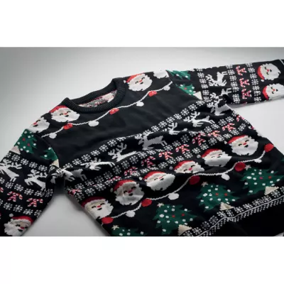 Sweter świąteczny z 10 lampkami LED L/XL SHAMIS LARGE - Czarny (CX1554-03)
