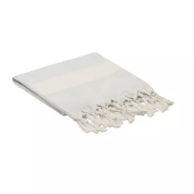 Ręcznik hammam z recyklingu 75x150 cm 140 g/m² AGOURA - Szary (MO6554-07)