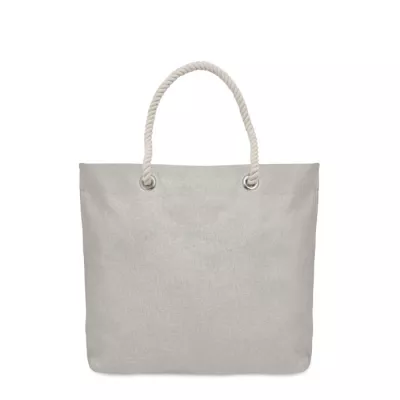 Torba plażowa z bawełny z recyklingu 220 g/m² MARE - Szary (MO2188-07)