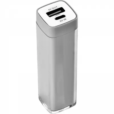 Zestaw podróżny power bank 2200 mAh i wtyczki JUSTIN - biały (2008106)