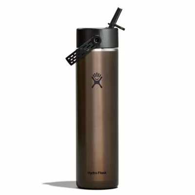 710 ML LIGHTWEIGHT WIDE FLEX STRAW CAP QUARTZ - Obsidian (LW24LWFS080)