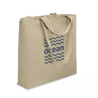 Torba plażowa z recyklingu 320 g/m² MALDI BEACH - Khaki (MO2485-39)