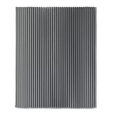 Koc polarowy RPET w paski 130x170 cm 450 g/m² NIEVE - Kamienny Szary (MO3184-15)