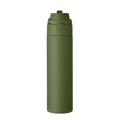 Butelka termiczna ze słomką 2 w 1 500 ml TOIEN TWO - Ciemnozielony (MO2988-60)