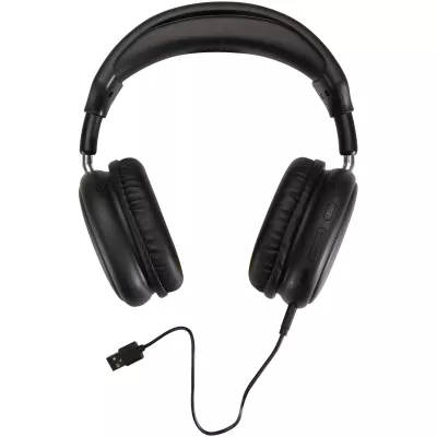 Alzir bezprzewodowy zestaw słuchawkowy Bluetooth® wokółuszny z tworzyw sztucznych pochodzących z recyklingu - Czarny (12448490)