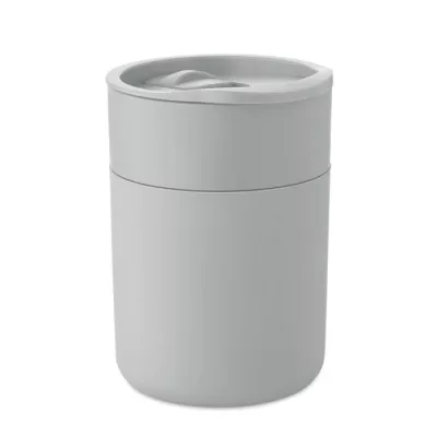 Kubek z PP z silikonową osłoną 330 ml GOBLET - Szary (MO2773-07)