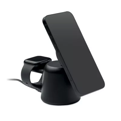 Stacja ładująca 3 w 1 magnetyczna 15W SIMPA - Czarny (MO2732-03)
