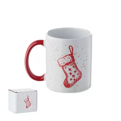 Kubek ceramiczny świąteczny 300 ml FESTIMUG - Czerwony (CX1571-05)