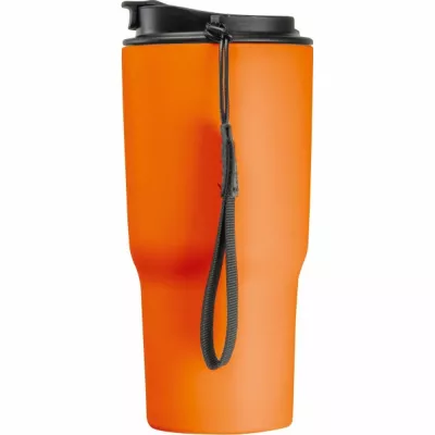 Kubek termiczny 550 ml ze stali z recyklingu DANA - pomarańczowy (8523910)