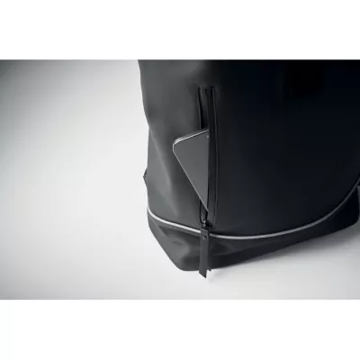 Plecak na laptop 15" z PU z odblaskiem LAPTOSA - Czarny (MO2581-03)