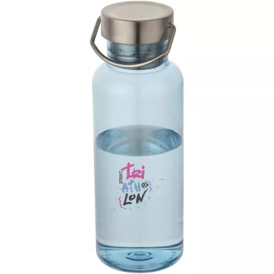 Thor - bidon na wodę wykonany z recyklingowanego tworzywa RPET certyfikowanego standardem RCS, pojemność 600 ml  - Cloud Blue (10095852)