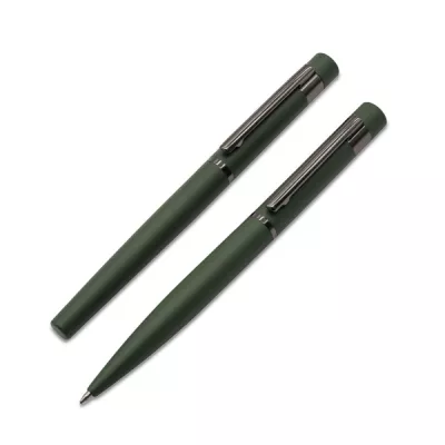 Zestaw piśmienniczy Softis - ciemny zielony (R02338.51)