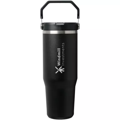 Stanley IceFlow™ 2.0 termoizolowany kubek ze stali nierdzewnej, pojemność 890 ml, z odchylaną słomką - Czarny (10098290)