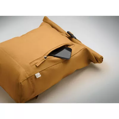 Plecak z bawełny z recyklingu 390 g/m² KAMET - Ochre (MO2552-78)
