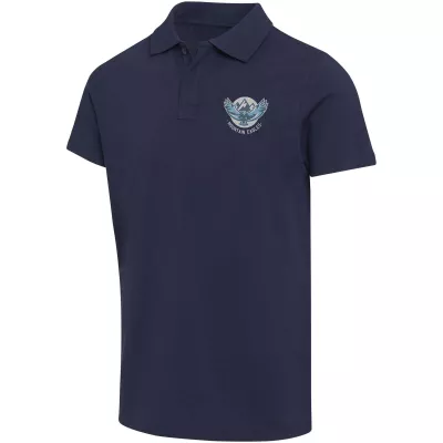 Graphite organiczna koszulka polo unisex o gramaturze 180 g/m², z krótkim rękawem i certyfikatem OCS - Granatowy (39559-NAVY)
