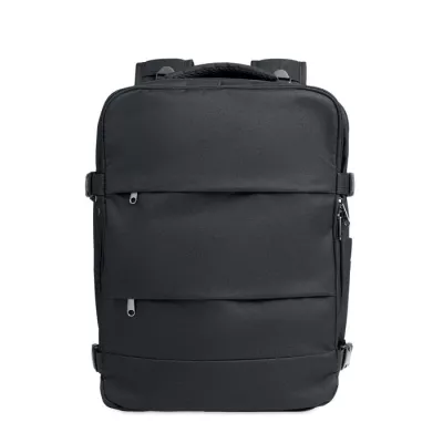 Plecak kabinowy z RPET na laptop 15" FLYHIGH - Czarny (MO2784-03)