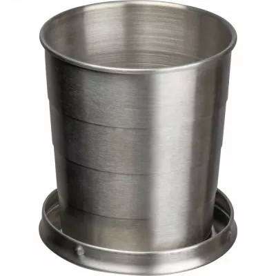 Składany stalowy kubek 250 ml - szary (8399207)