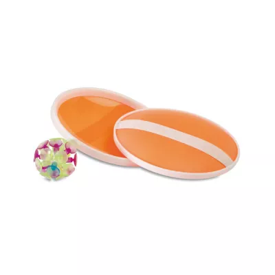 Gra plażowa paletki z piłką na rzepy CATCH&PLAY - Pomaranczowy (IT3852-10)