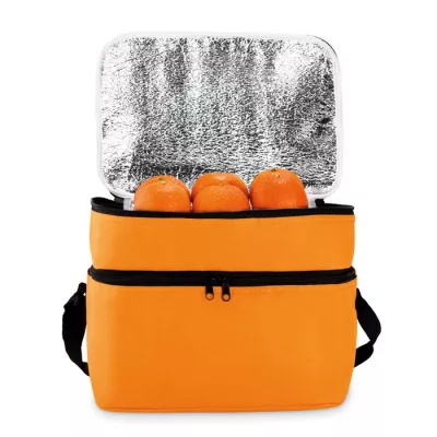 Torba termiczna z 2 przegrodami z poliestru 600D CASEY - Pomaranczowy (MO8949-10)