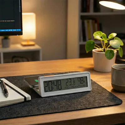 Ładowarka ze stacją pogodową Interio - biały (R22126.06)