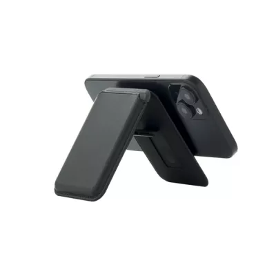 Etui magnetyczne na 3 karty z podstawką KARTA STAND - Czarny (MO2983-03)