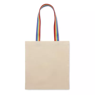 Torba bawełniana z tęczowymi uchwytami 180 g/m² AURORA - Wielokolorowy (MO2984-99)