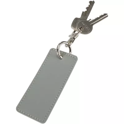 Resi Plus brelok z prostokątną zawieszką z recyklingowanego materiału z certyfikatem GRS - Szary (13014182)