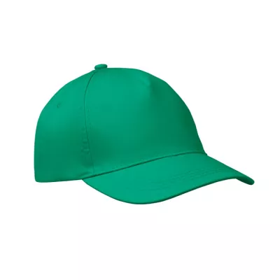 Czapka z daszkiem 5-panelowa z bawełny 160 g/m² BUZZ - Zielony (MO1447-09)