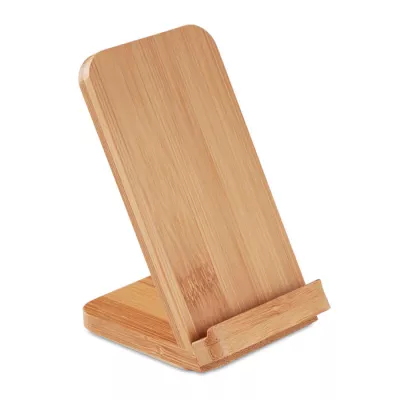 Ładowarka ze stojakiem 15W WIRESTAND - Drewna (MO9692-40)