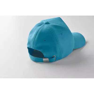 Czapka z daszkiem 5-panelowa RPET 210 g/m² SENGA - Turkusowy (MO6831-12)