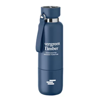 Butelka termiczna stalowa z kubkiem 500 ml NOEKA - Francuski Granat (MO2716-85)