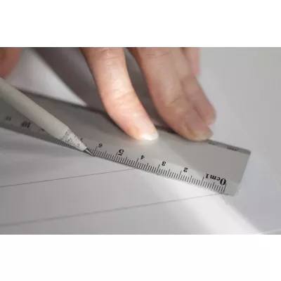 Linijka metalowa 30 cm FERRA - srebrny (17927-00)