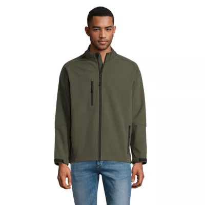Softshell męski 3-warstwowy 340 g/m² Sol's RELAX - Army (S46600-AR)