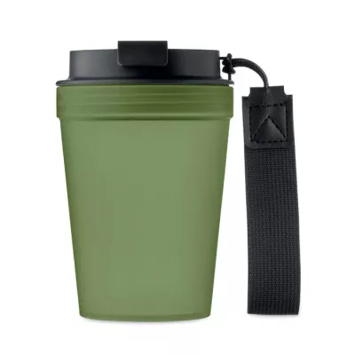 Kubek z PP z paskiem 300 ml ISFORDEN TUMBLER - Ciemnozielony (MO2670-60)