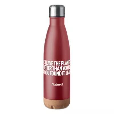 Butelka termiczna z korkową podstawą 500 ml ASPEN CORK - Burgund (MO6313-02)