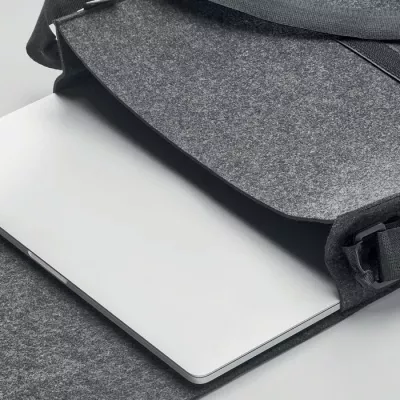 Torba na laptop 15" z filcu RPET BAGLO - Kamienny Szary (MO6186-15)