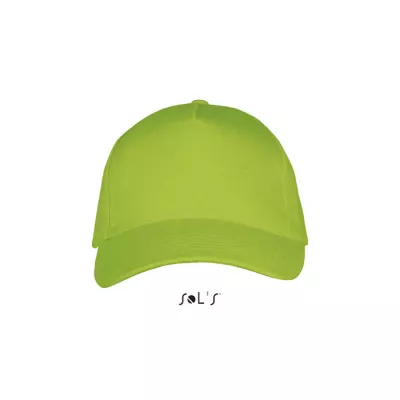 Czapka z daszkiem 5-panelowa 260 g/m² Sol's LONG BEACH - Lime (S00594-LM)