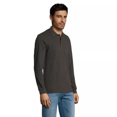 Polo męskie 180 g/m² Sol's PERFECT LSL MEN - Charcoal Melange (S02087-CE)