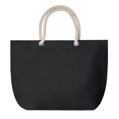 Torba plażowa bawełniana 220 g/m² MENORCA - Czarny (MO9813-03)