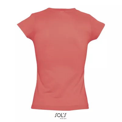 Koszulka damska z dekoltem w serek 150 g/m² Sol's MOON - Koral (S11388-CO)
