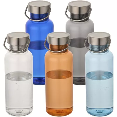 Thor - bidon na wodę wykonany z recyklingowanego tworzywa RPET certyfikowanego standardem RCS, pojemność 600 ml  - Cloud Blue (10095852)