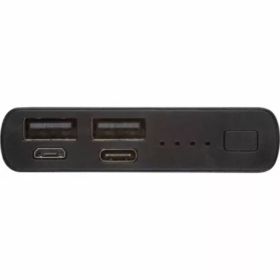 Power bank 10000 mAh z aluminium z recyklingu GIORGIA - czarny (3450303)