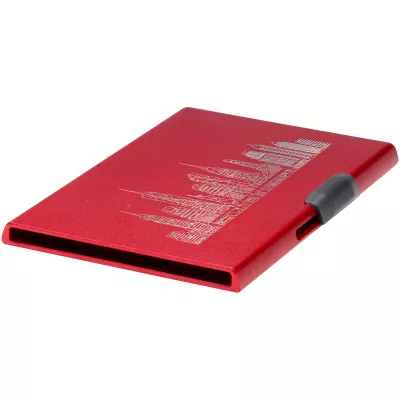 Magnetyczne etui na karty z ochroną RFID, wykonane z materiałów z certyfikatem RCS - Czerwony (12452821)