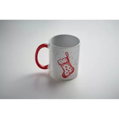 Kubek ceramiczny świąteczny 300 ml FESTIMUG - Czerwony (CX1571-05)