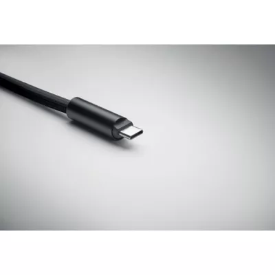 Smycz do telefonu z kablem 60W USB-C COCHARGE - Czarny (MO2618-03)