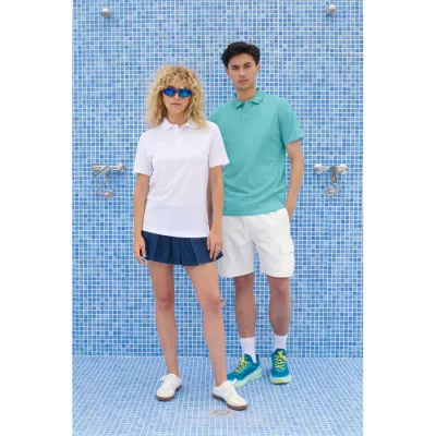 Polo sportowe unisex z recyklingu Sol's PITCHER - Pool Blue (S04442-BP)