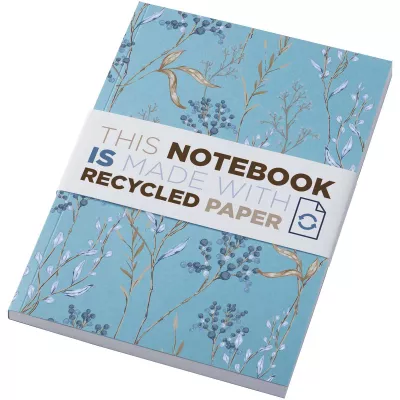 Notatnik A5 Novella Austen z miękkiej okładki z recyklingu, 100 kartek - Niebieski (21024852)