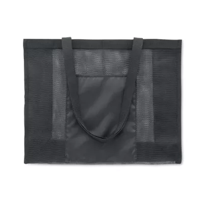 Torba na zakupy z siatki RPET 20 l LIMP - Czarny (MO2836-03)