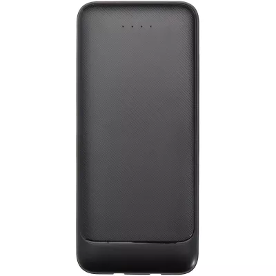 Adhil powerbank o pojemności 10.000 mAh i mocy 10 W z tworzyw sztucznych pochodzących z recyklilngu z 2 wbudowanymi kablami - Czarny (12445990)