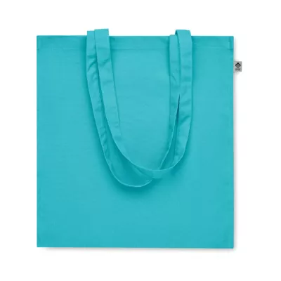 Torba z bawełny organicznej 220 g/m² BENTE COLOUR - Turkusowy (MO2197-12)